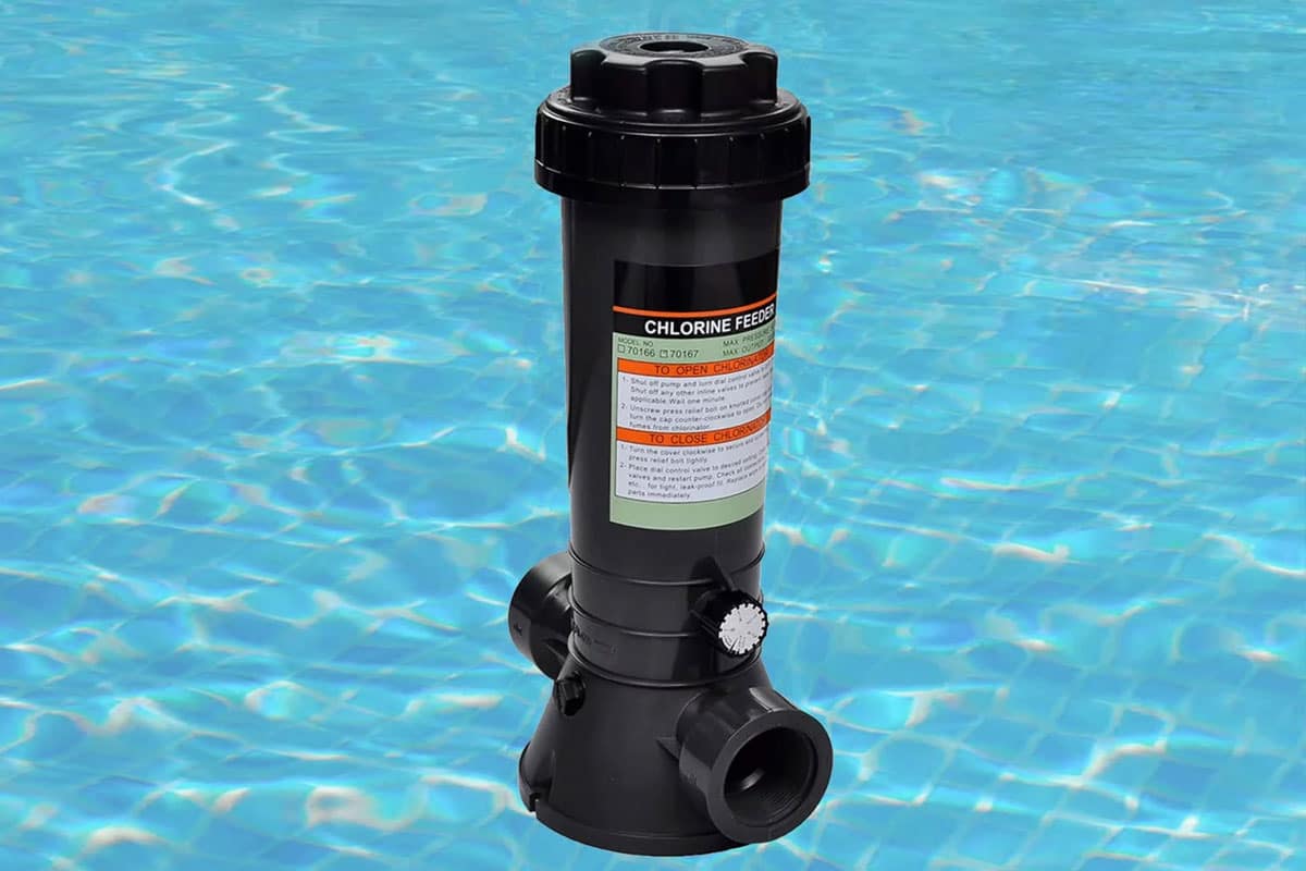 chemical feeder for a pool